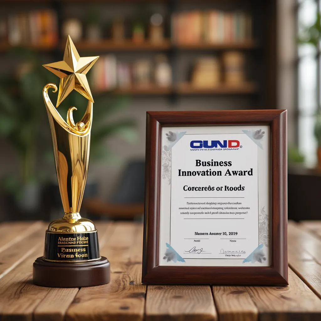 Certificado premio a la innovación